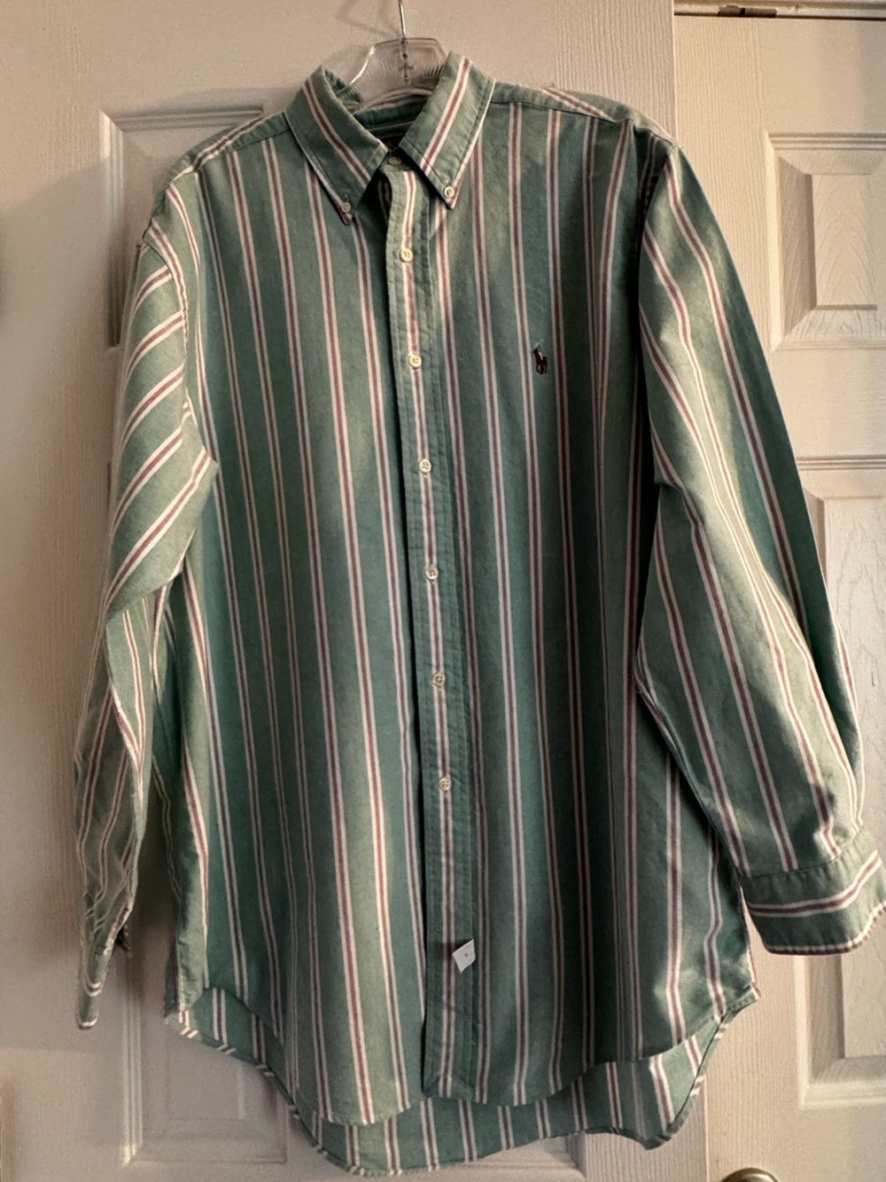 Ralph Lauren green striped dress shirt